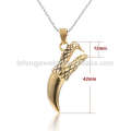 Hot selling claw tiger pendant,22k gold pendant for boyfriend